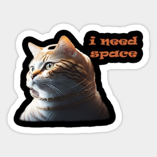 cat need space Sticker